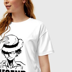 Футболка оверсайз женская Луффи Легенда One Piece, цвет: белый — фото 2