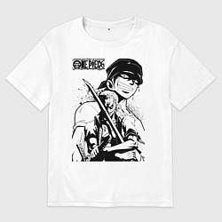 Футболка оверсайз женская Ророноа Зоро One Piece, цвет: белый