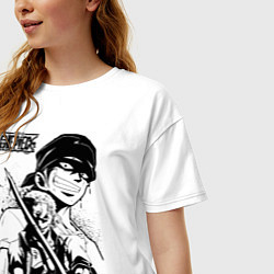 Футболка оверсайз женская Ророноа Зоро One Piece, цвет: белый — фото 2