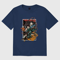 Футболка оверсайз женская Kamado team, цвет: тёмно-синий