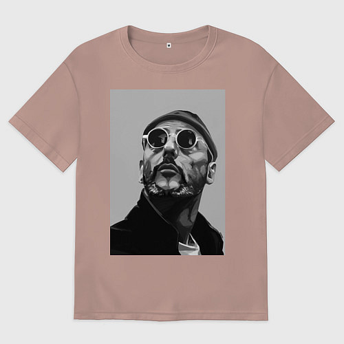 Женская футболка оверсайз Leon / Пыльно-розовый – фото 1