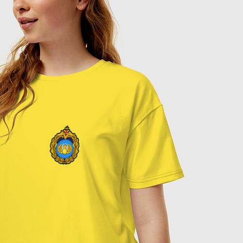 Женская футболка оверсайз Большая эмблема ВДВ / Желтый – фото 3