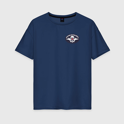 Женская футболка оверсайз ВДВ / Тёмно-синий – фото 1