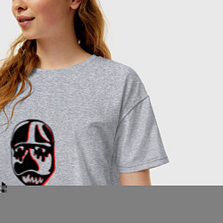 Футболка оверсайз женская Bloody nose, цвет: меланж — фото 2