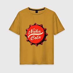 Футболка оверсайз женская Nuka Cola Fallout, цвет: горчичный