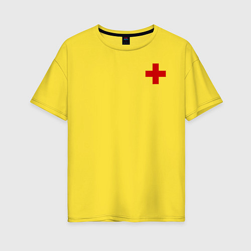 Женская футболка оверсайз Hospital BIG / Желтый – фото 1