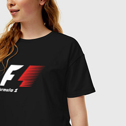 Футболка оверсайз женская Formula 1, цвет: черный — фото 2