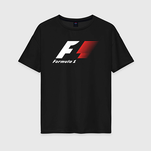Женская футболка оверсайз Formula 1 / Черный – фото 1