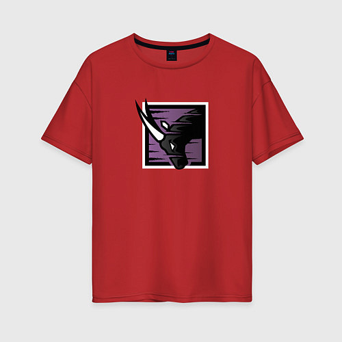 Женская футболка оверсайз RAINBOW SIX SIEGE ORYX / Красный – фото 1