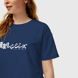 Футболка оверсайз женская Логотип Токийских мстителей, цвет: тёмно-синий — фото 2