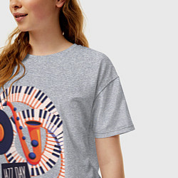 Футболка оверсайз женская Джаз, цвет: меланж — фото 2