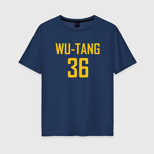 Женская футболка оверсайз Wu-Tang 36 / Тёмно-синий – фото 1