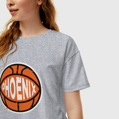 Женская футболка оверсайз Phoenix Ball / Меланж – фото 3