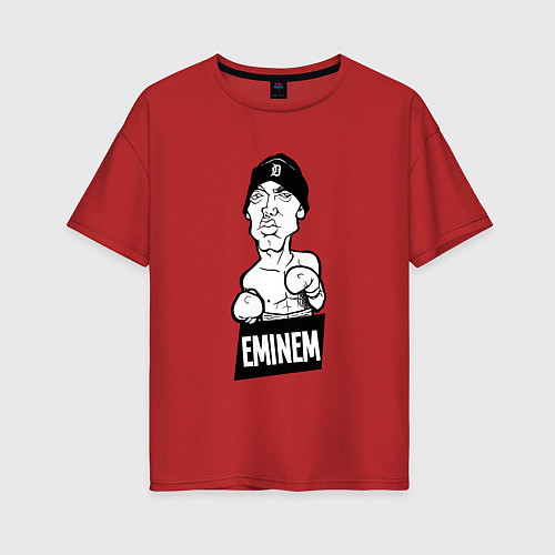 Женская футболка оверсайз EMINEM ЭМИНЕМ Z / Красный – фото 1