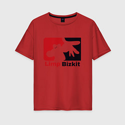 Футболка оверсайз женская Limp Bizkit, цвет: красный