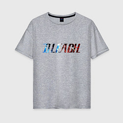 Футболка оверсайз женская Bleach логотип, цвет: меланж