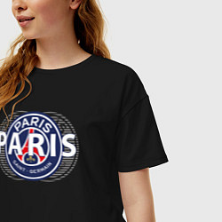 Футболка оверсайз женская PSG Core Wordmark Graphic New 202223, цвет: черный — фото 2