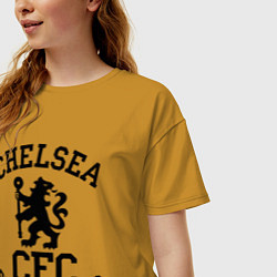 Футболка оверсайз женская Chelsea CFC, цвет: горчичный — фото 2