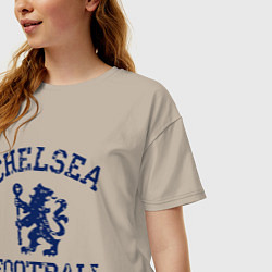 Футболка оверсайз женская Chelsea FC: Lion, цвет: миндальный — фото 2