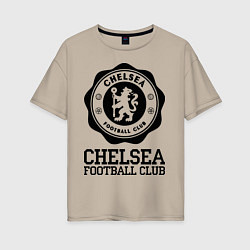 Футболка оверсайз женская Chelsea FC: Emblem, цвет: миндальный
