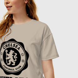 Футболка оверсайз женская Chelsea FC: Emblem, цвет: миндальный — фото 2