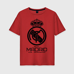 Футболка оверсайз женская Real Madrid, цвет: красный