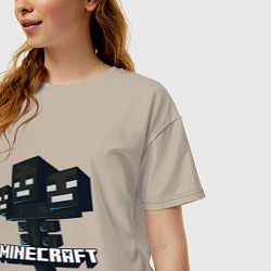 Футболка оверсайз женская Визер Иссушитель Майнкрафт, цвет: миндальный — фото 2