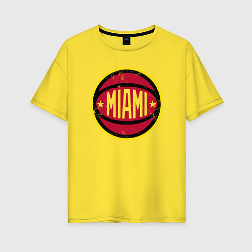 Женская футболка оверсайз Майами Хит / Желтый – фото 1