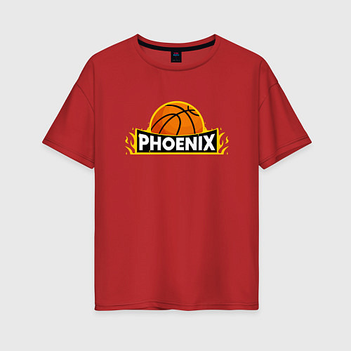 Женская футболка оверсайз Phoenix Basketball / Красный – фото 1