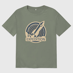 Футболка оверсайз женская На Марс - 2030, цвет: авокадо