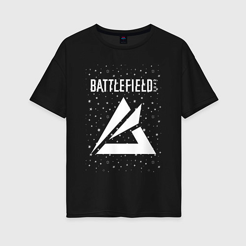 Женская футболка оверсайз Battlefield Portal - Stars / Черный – фото 1