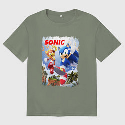 Футболка оверсайз женская SONIC СОНИК Z, цвет: авокадо