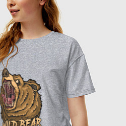 Футболка оверсайз женская Wild Bear, цвет: меланж — фото 2