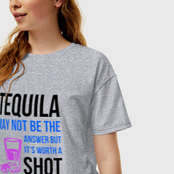 Футболка оверсайз женская Tequila, цвет: меланж — фото 2