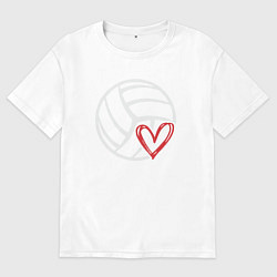 Женская футболка оверсайз Love Volleyball