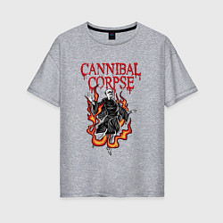 Футболка оверсайз женская Cannibal Corpse Труп Каннибала Z, цвет: меланж