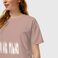Футболка оверсайз женская Я НЕ ПЬЮ, цвет: пыльно-розовый — фото 2