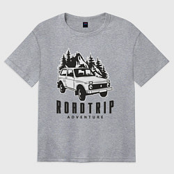 Футболка оверсайз женская Niva roadtrip, цвет: меланж