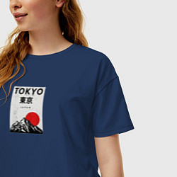 Футболка оверсайз женская Tokyo, цвет: тёмно-синий — фото 2