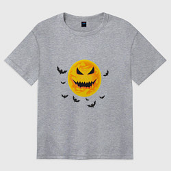 Футболка оверсайз женская Halloween, цвет: меланж
