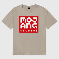 Футболка оверсайз женская Mojang Studios, цвет: миндальный