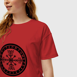 Футболка оверсайз женская РУНЫ RUNES Z, цвет: красный — фото 2