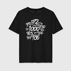 Футболка оверсайз женская 1000-7 Ghoul, цвет: черный