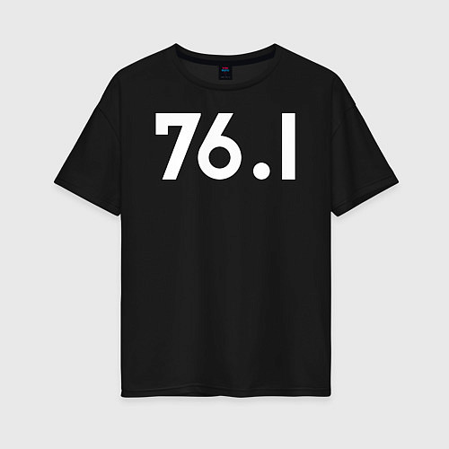 Женская футболка оверсайз Power 76 1 / Черный – фото 1