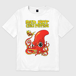 Футболка оверсайз женская RED HOT CHILI PEPPERS, цвет: белый