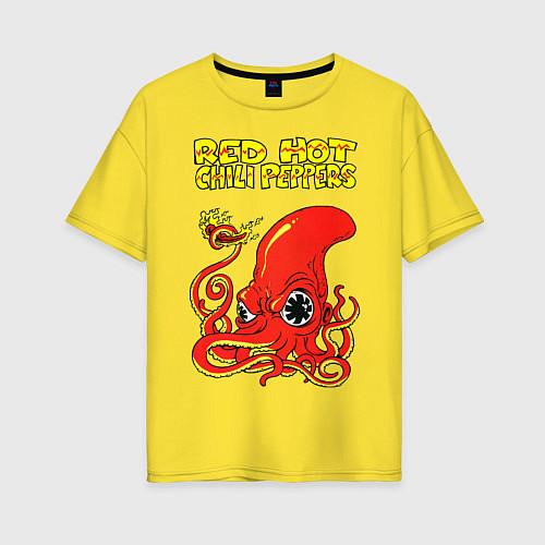 Женская футболка оверсайз RED HOT CHILI PEPPERS / Желтый – фото 1