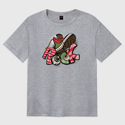 Футболка оверсайз женская Rock Star, цвет: меланж