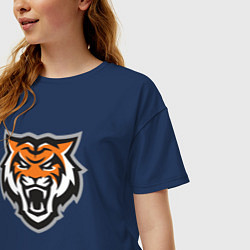 Футболка оверсайз женская Tigers Team, цвет: тёмно-синий — фото 2