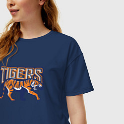 Футболка оверсайз женская Tigers, цвет: тёмно-синий — фото 2