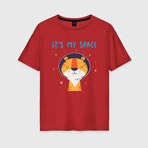 Женская футболка оверсайз Это мой космос / Красный – фото 1
